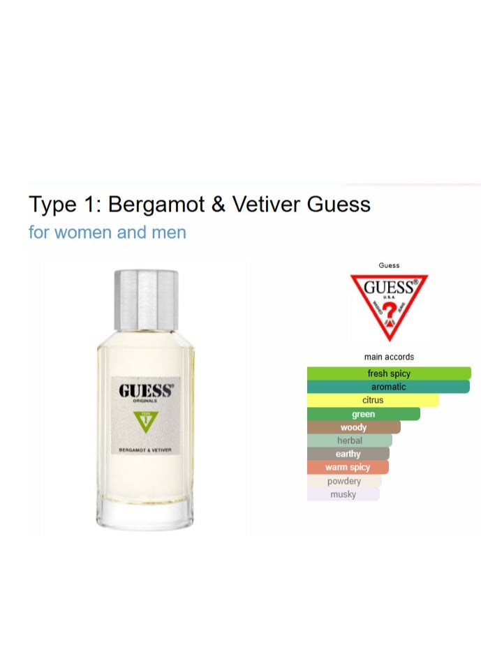Type 1 Bergamot & Vetiver Unisex EDP 100ml