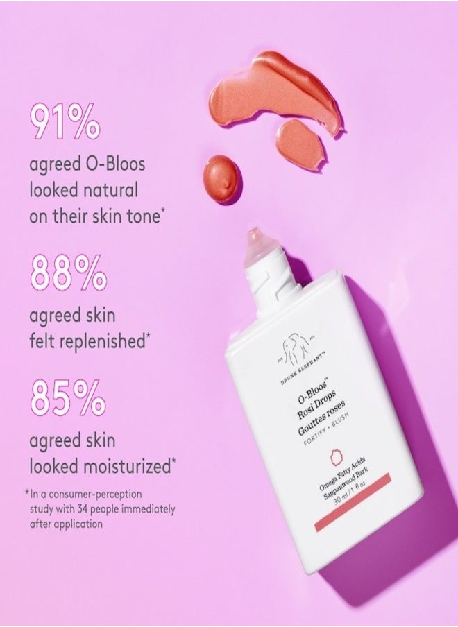 Drunk Elephant O-Bloos™ Rosi Glow Drops with Vitamin F - 30ml | Radiant Blush Serum