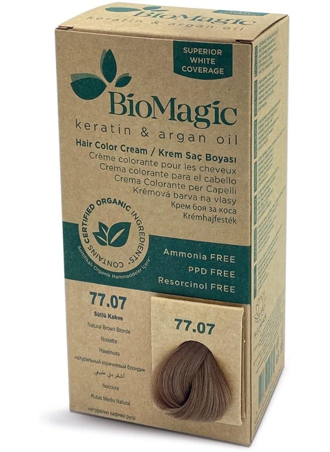 BioMagic Hair Color Cream 77/07 Natural Brown Blonde