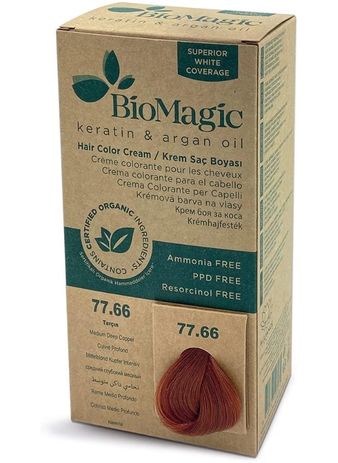 Biomagic Hair Color, 60 ml - 77/66 Medium Deep Copper