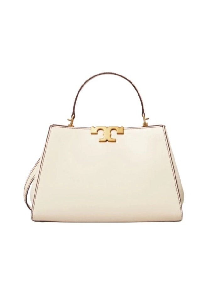 Tory Burch Eleanor Leather Suede Trimmed Shoulder Crossbody Tote Bag