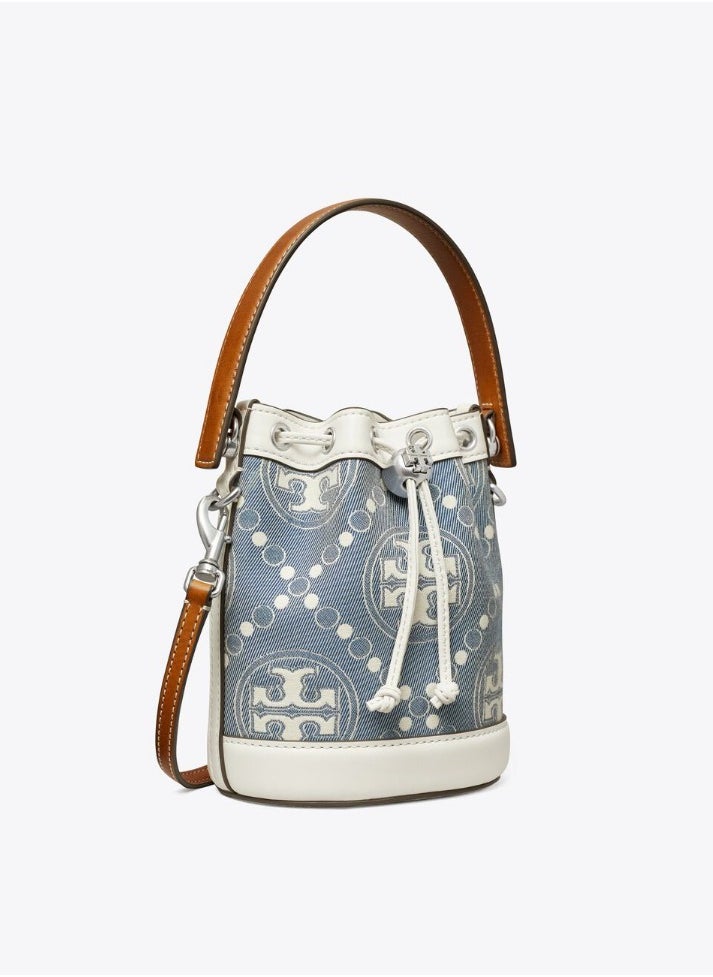 Tory Burch Mini T Monogram Jacquard Bucket Bag