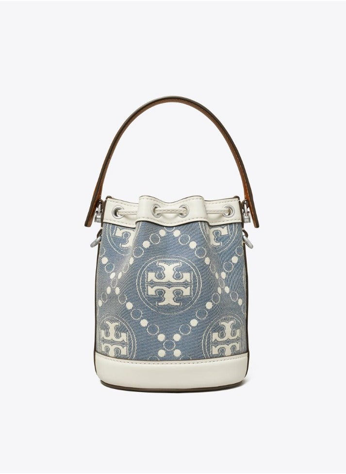 Tory Burch Mini T Monogram Jacquard Bucket Bag