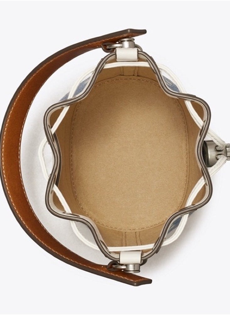 Tory Burch Mini T Monogram Jacquard Bucket Bag