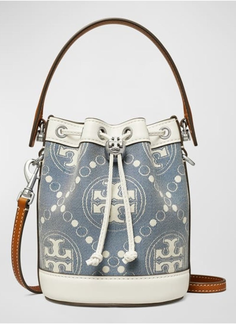 Tory Burch Mini T Monogram Jacquard Bucket Bag