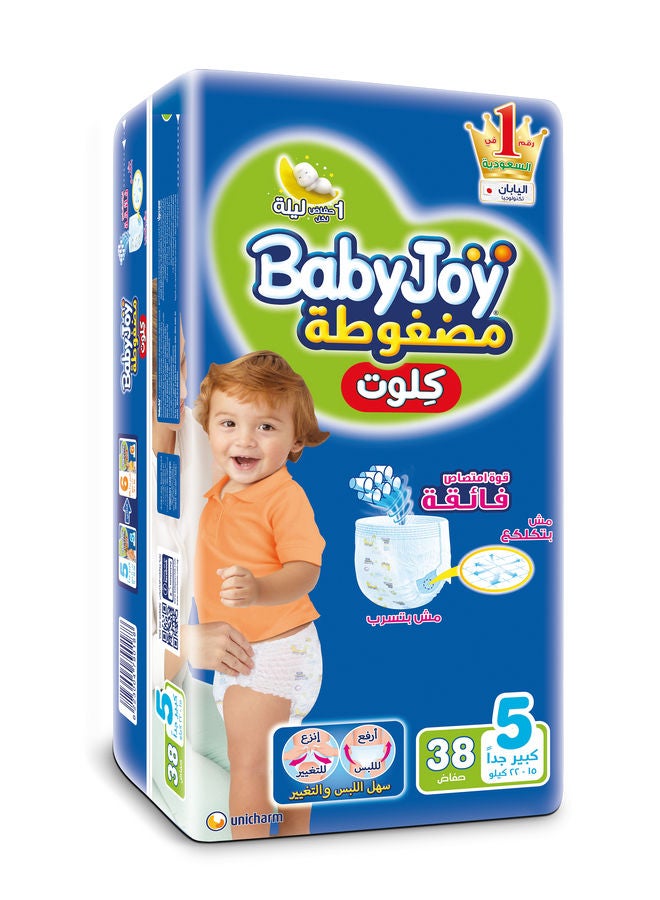 Culotte Jumbo Baby Pants Diapers, Size 5, 15-22 Kg, 38 Count