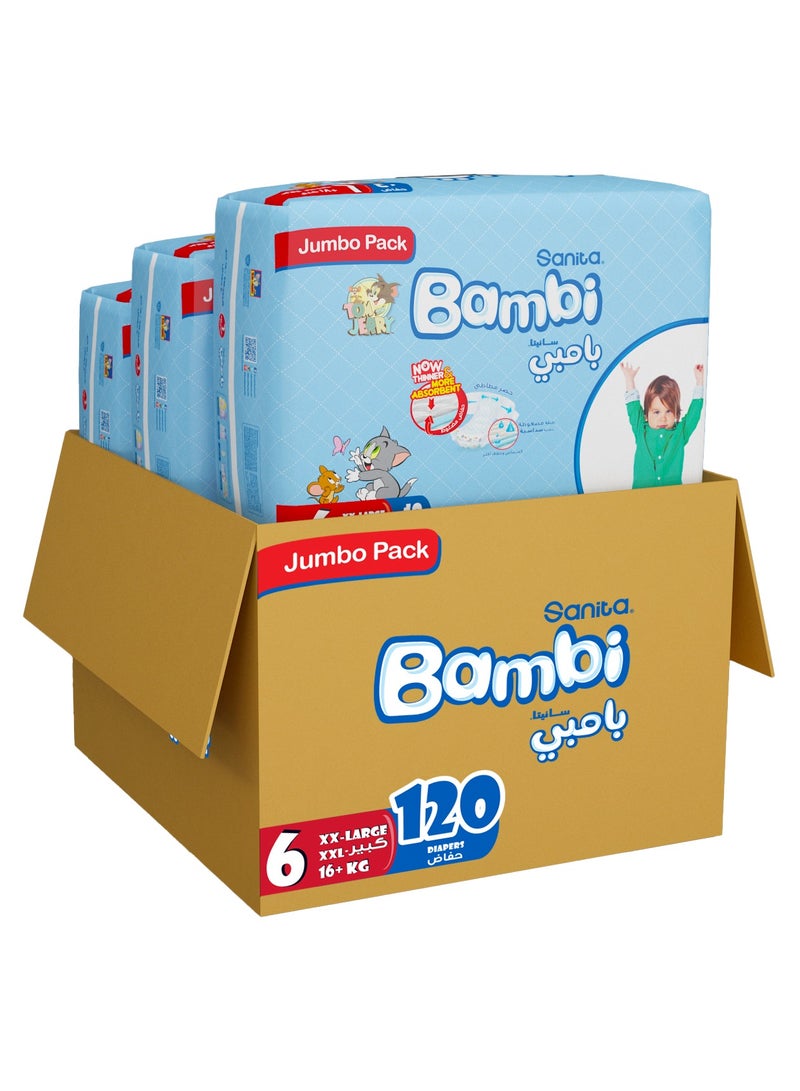 Baby Diapers Jumbo Pack Size 6 16+ Kg