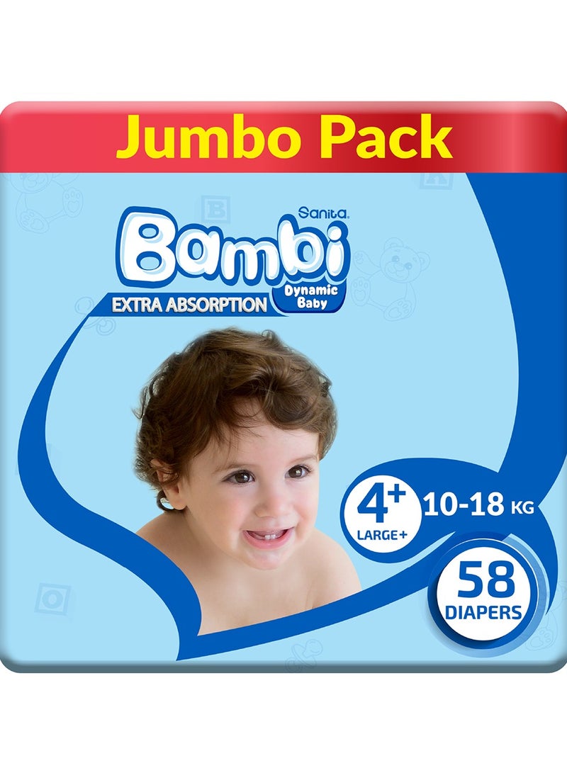 Baby Diapers Jumbo Pack Size 4+ 10-18 kg