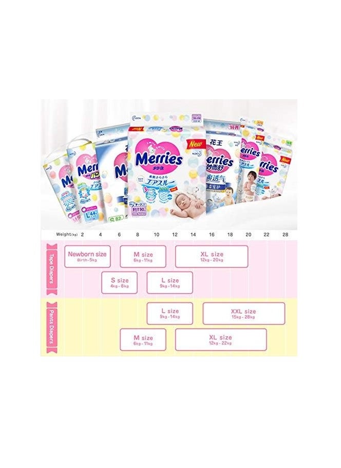 Merries Kao Diapers  S82 4-8kg ,Pack of 2