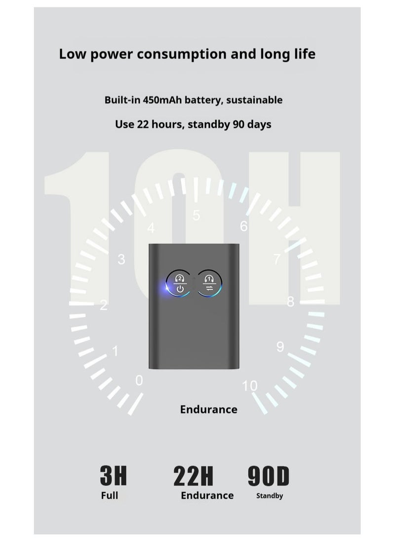 Bluetooth 5.3 Audio Transmitter Receiver Dual Device Connection Supports aptX 2 in 1 Transmitter Receiver