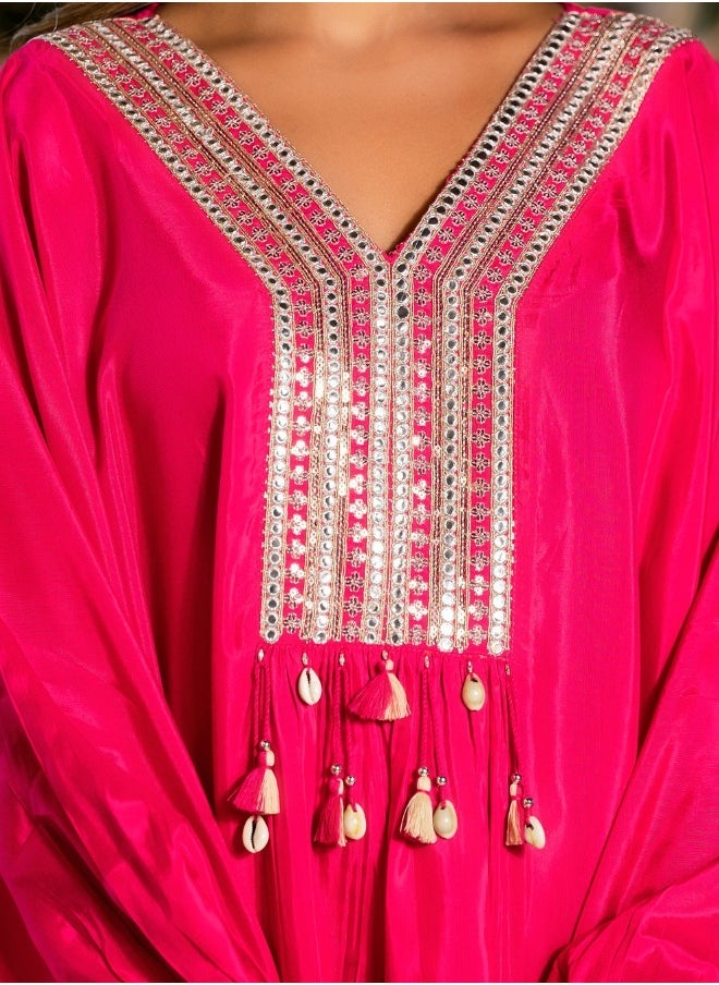 Solid Rani Short Kaftan Co-ord Set