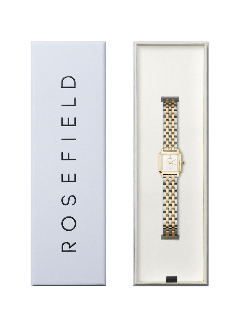 Rosefield The Boxelle Duotone, White Dial Steel Strap Women Watch, BWDSG-B03