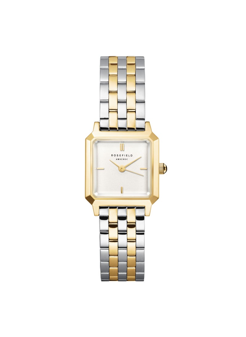 Rosefield The Boxelle Duotone, White Dial Steel Strap Women Watch, BWDSG-B03