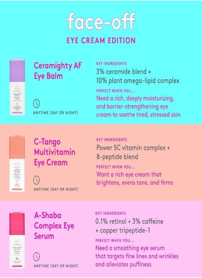 Drunk Elephant Ceramighty™ AF Eye Cream with Ceramides 15ml - Hydrating & Strengthening Eye Care