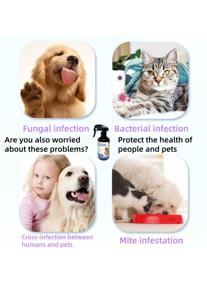 ANTIER Disinfectant Spray, Sanitizing and Antibacterial Spray, The bacteriostasis rate was 99.99% and the mites were 100%，For use on carpets, furniture, clothing, all pet living and sleeping areas