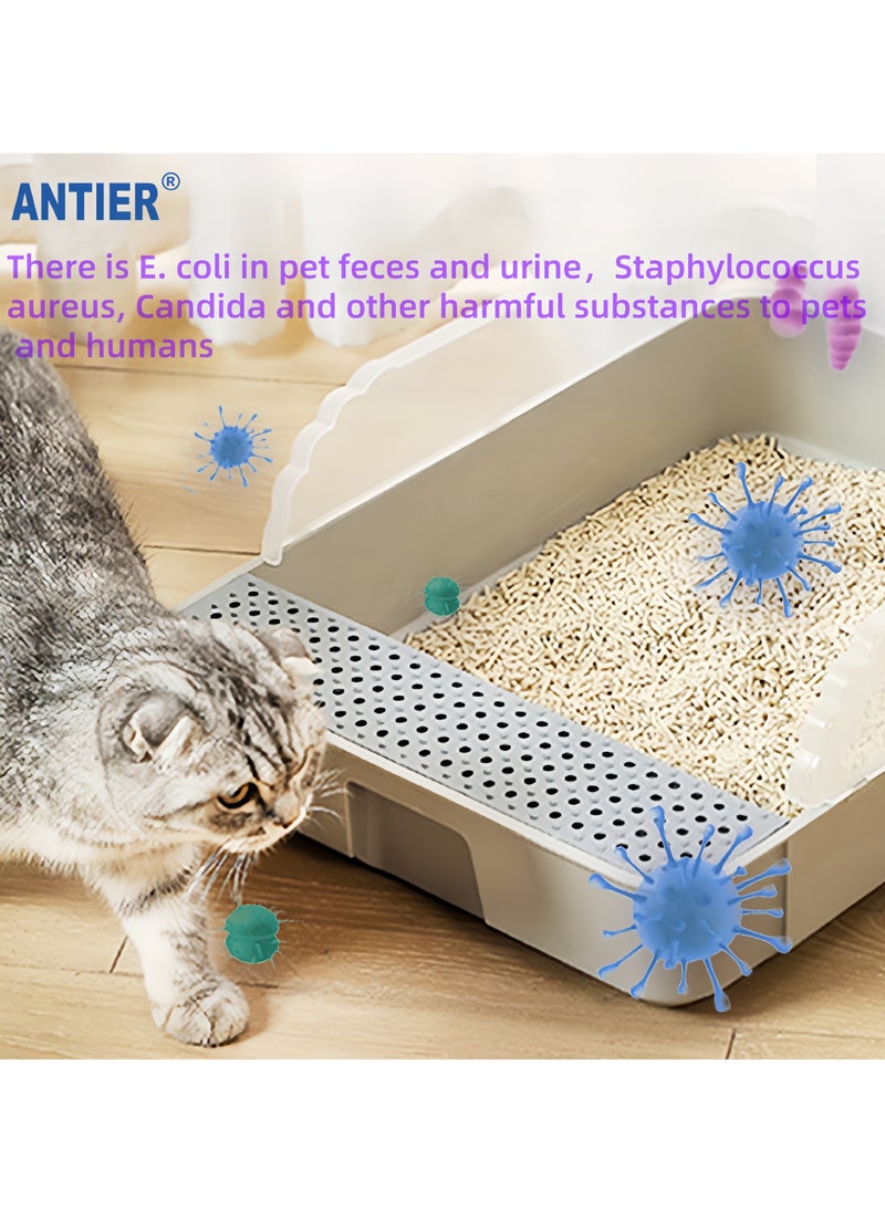ANTIER Disinfectant Spray, Sanitizing and Antibacterial Spray, The bacteriostasis rate was 99.99% and the mites were 100%，For use on carpets, furniture, clothing, all pet living and sleeping areas