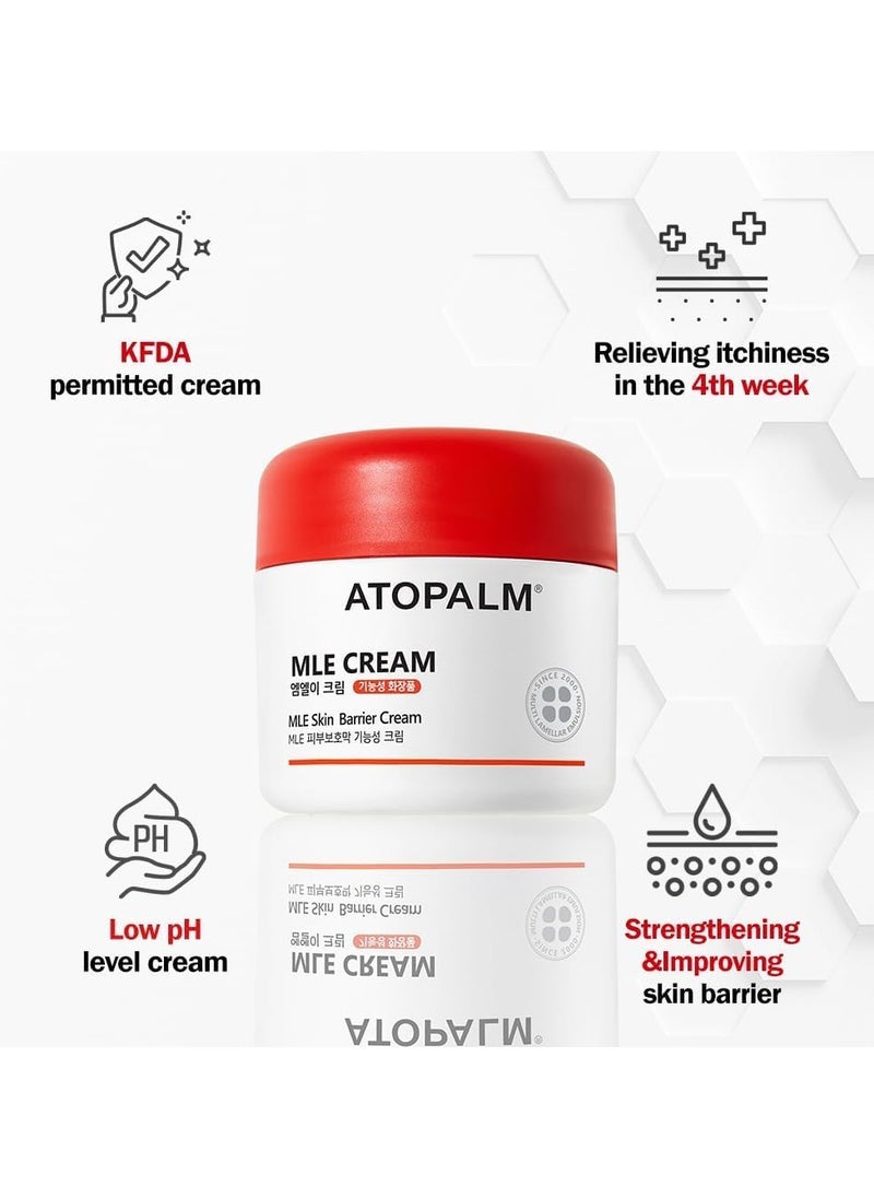 ATOPALM MLE Eczema Cream 65ml, Premium Baby Face and Body Moisturizer for Skin Barrier, Daily Long-lasting Moisturizing Facial Cream for Relieving Itchiness & Redness, Gentle Baby Skincare 1 Count