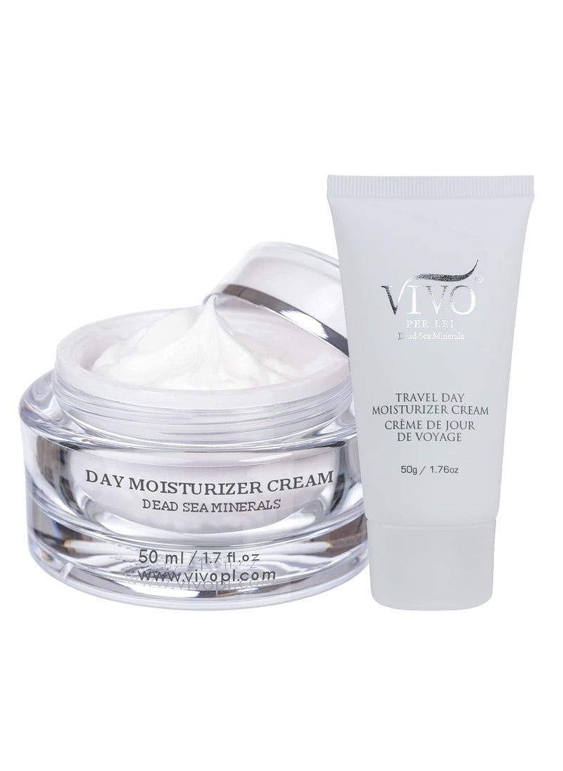 Vivo Per Lei Day Cream - Dead Sea Face Cream for Dull, Dry Skin - Moisturizing Day Cream with Shea Butter - Non Greasy Day Moisturizer - Hydrating Face Cream for Women - 3.4 Fl. Oz.