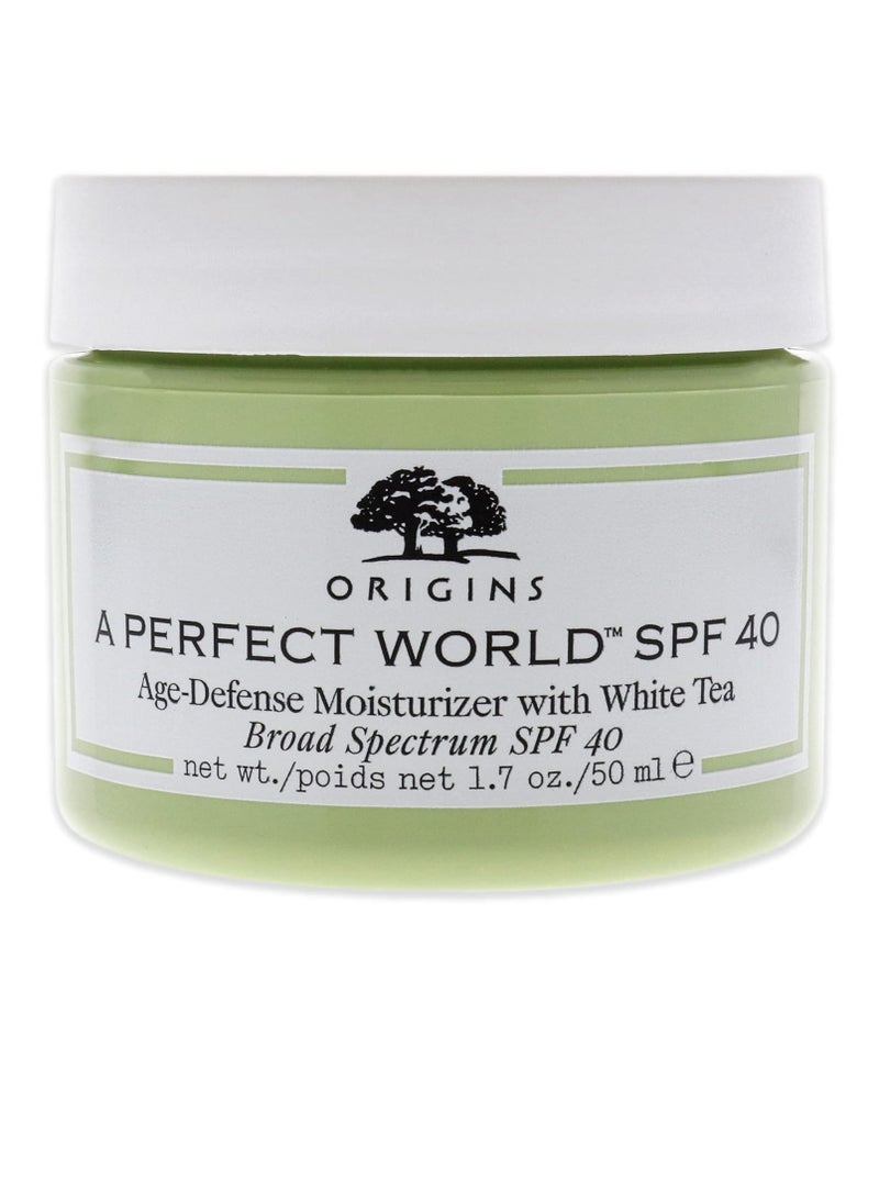 Origins A Perfect World SPF 40, Age-Defense Moisturizer With White Tea, 1.7 Fl Oz