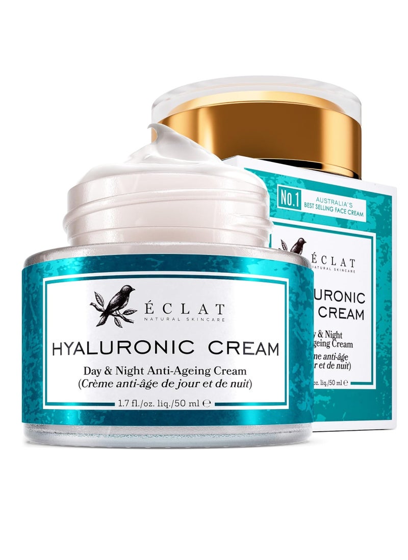 Hyaluronic Acid Face Moisturizer for Women and Men - Anti Aging Face Lotion Facial Moisturizer, Anti Wrinkle Hydrating Face Cream, Antiaging Hydrating Moisturizer, Day and Night Hyaluronic Cream