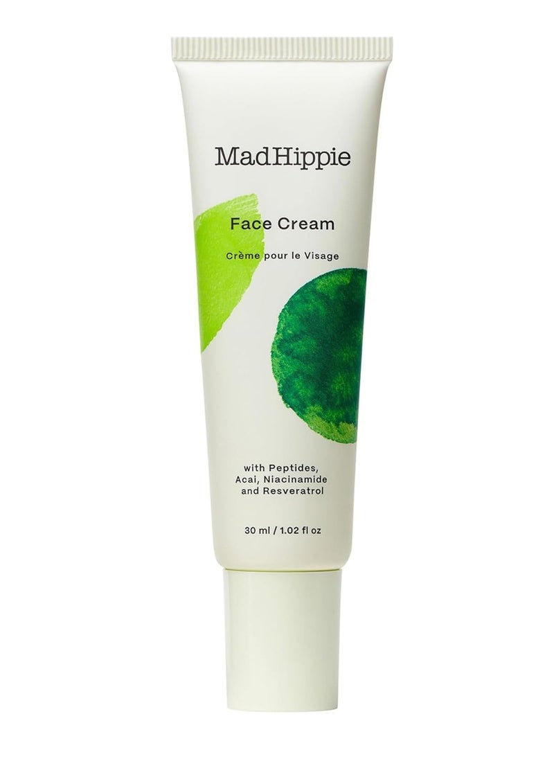 Mad Hippie Face Cream – Age-Defying Face Moisturizer & Skin Tightening Cream with Niacinamide, Advanced Peptides & Argan Oil (1.02 Oz)