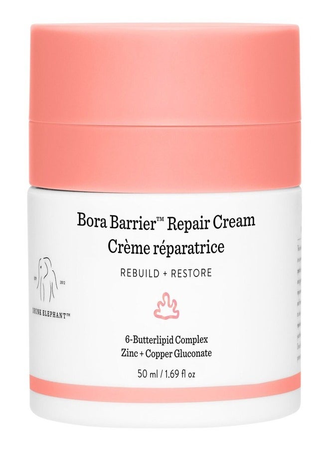 Drunk Elephant Bora Barrier Rich Repair Cream - 6-Butterlipid Complex, Refillable, 50ml