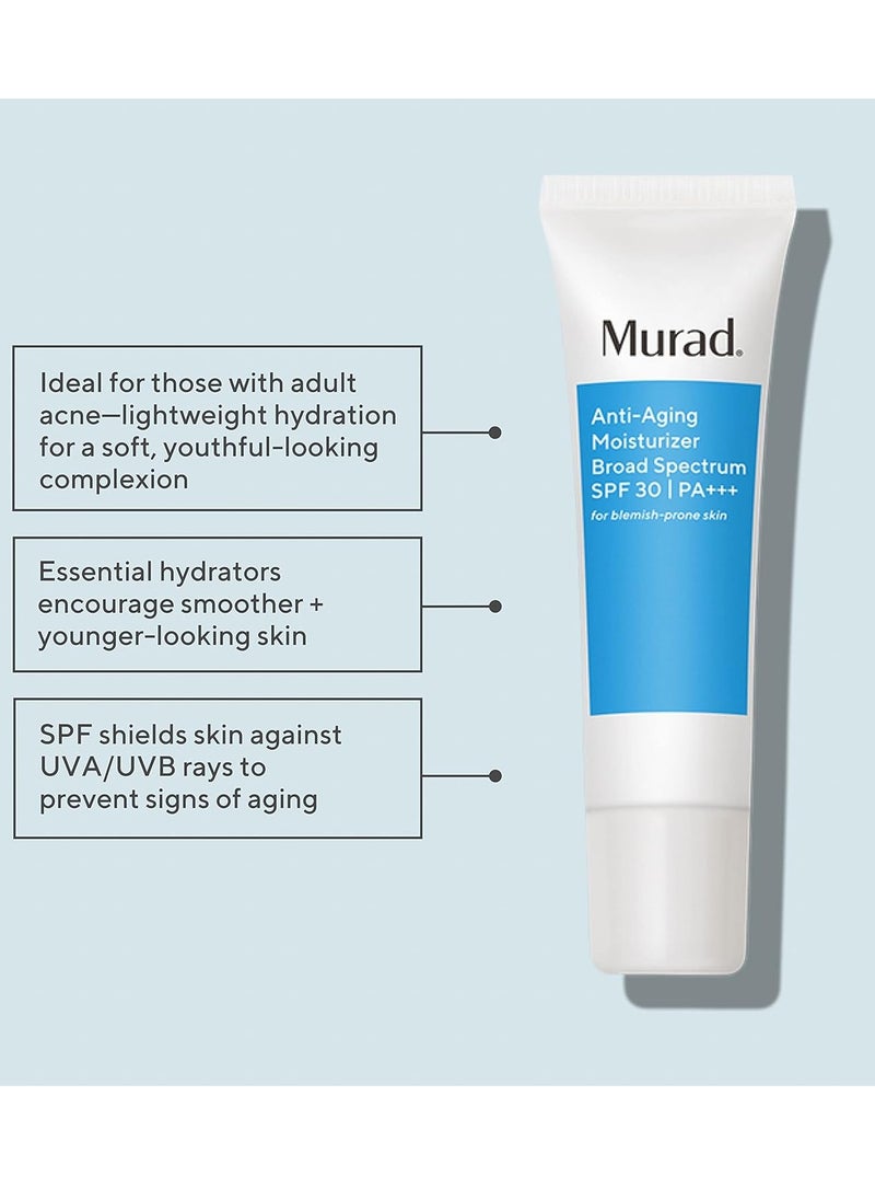 Murad Anti-Aging Moisturizer Broad Spectrum SPF 30 (UPDATED PACKAGING) | Grease-Free Face Moisturizer for Women & Men - Anti-Aging Face Cream with SPF, 1.7 Fl Oz