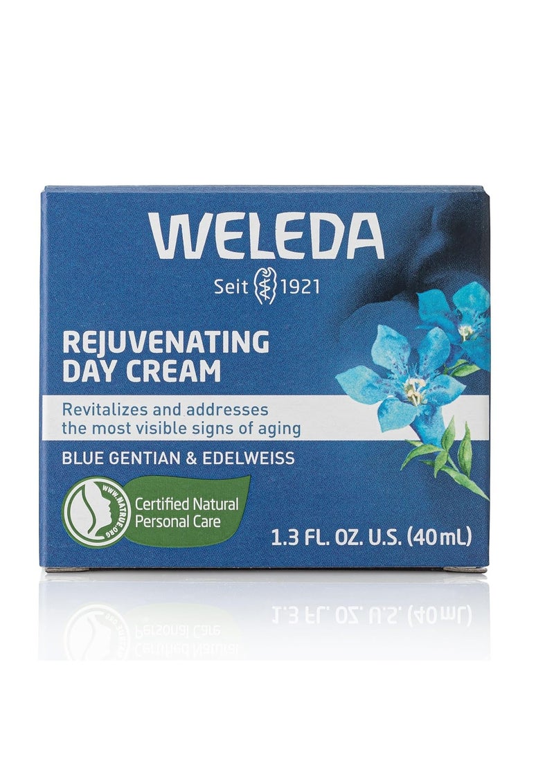 Weleda Face Care Rejuvenating Day Cream, 1.3 Fluid Ounces, Plant Rich Moisturizer with Blue Gentian and Edelweiss