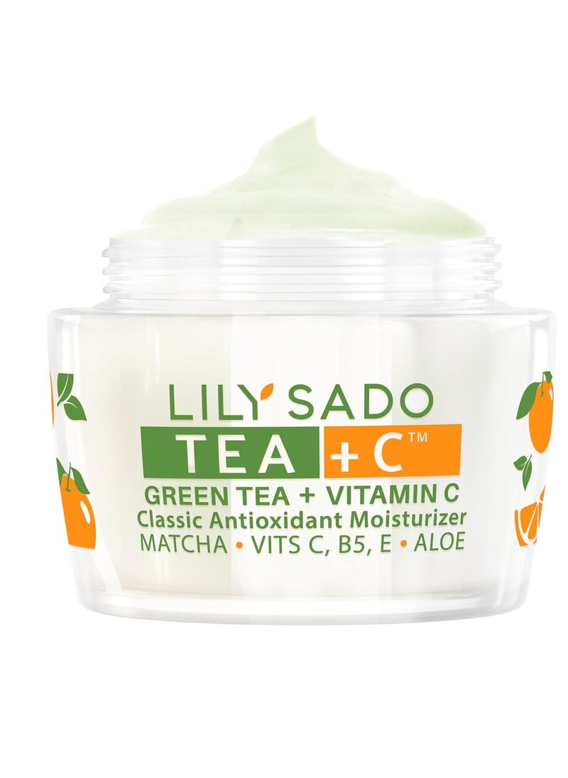 LILY SADO TEA+C™ Green Tea & Vitamin C Moisturizer - Antioxidant, Anti-Aging Anti-Wrinkle Daily Moisturizing Lotion - Hydrates, Softens, Firms & Tones for Luscious, Radiant Skin. For Women & Men