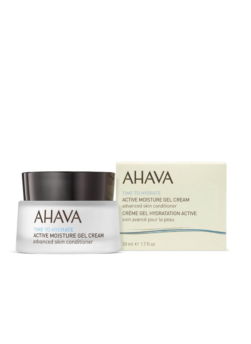 AHAVA Time To Hydrate Active Moisture Gel Cream, Advanced Skin Conditioner - Ultra Fresh Moisture Suspending Gel-Cream for Rejuvenation, Instant Hydration & Vitality, Combats Dehydration, 1.7 Fl.Oz