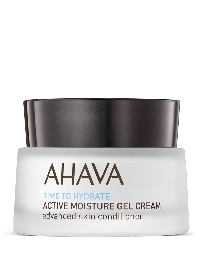 AHAVA Time To Hydrate Active Moisture Gel Cream, Advanced Skin Conditioner - Ultra Fresh Moisture Suspending Gel-Cream for Rejuvenation, Instant Hydration & Vitality, Combats Dehydration, 1.7 Fl.Oz