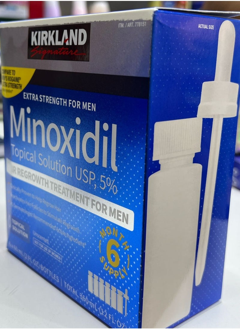 6-Piece Minoxidil Hair Regrowth Treatment
