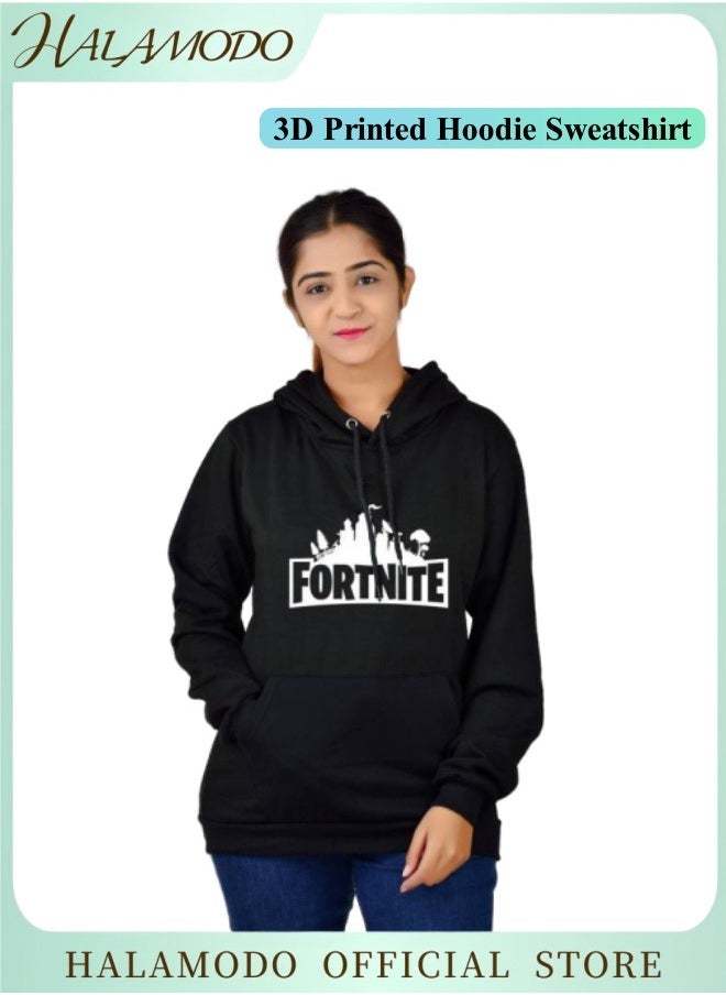 Unisex Hoodie Sweatshirt with Printed Casual Fashion Long Sleeve Hooded Sweatshirt Drawstring Hoodies Coat Pullover for Men and Women