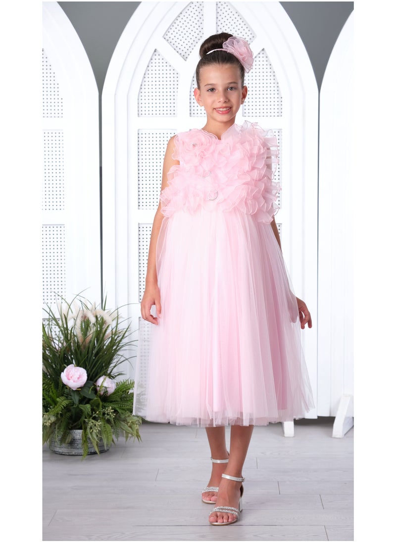 Girls Dress Pink 3183