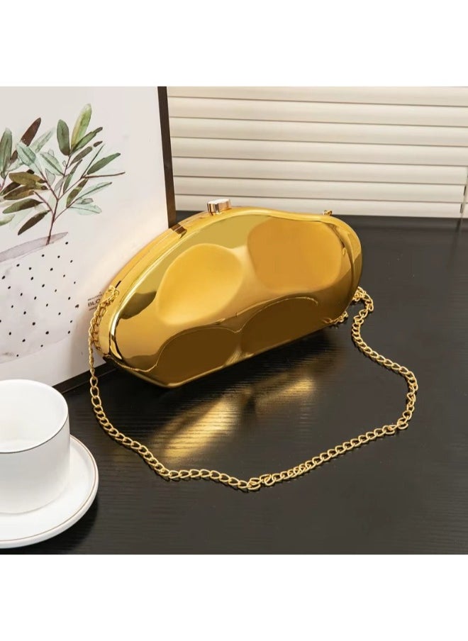 Elegant Designer Clutch for Women – Stylish Handbag with Chic Chain Strap, Sleek Modern Design, Perfect for Evening & Casual Outfits