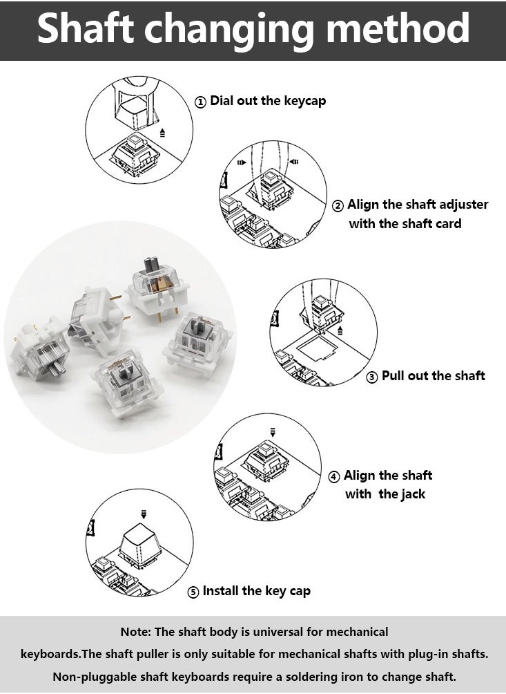 3Pin Linear Keyboard Switches 110Pcs Outemu Switch Mechanical Keyboards Silver Gaming Switch for Keyboard