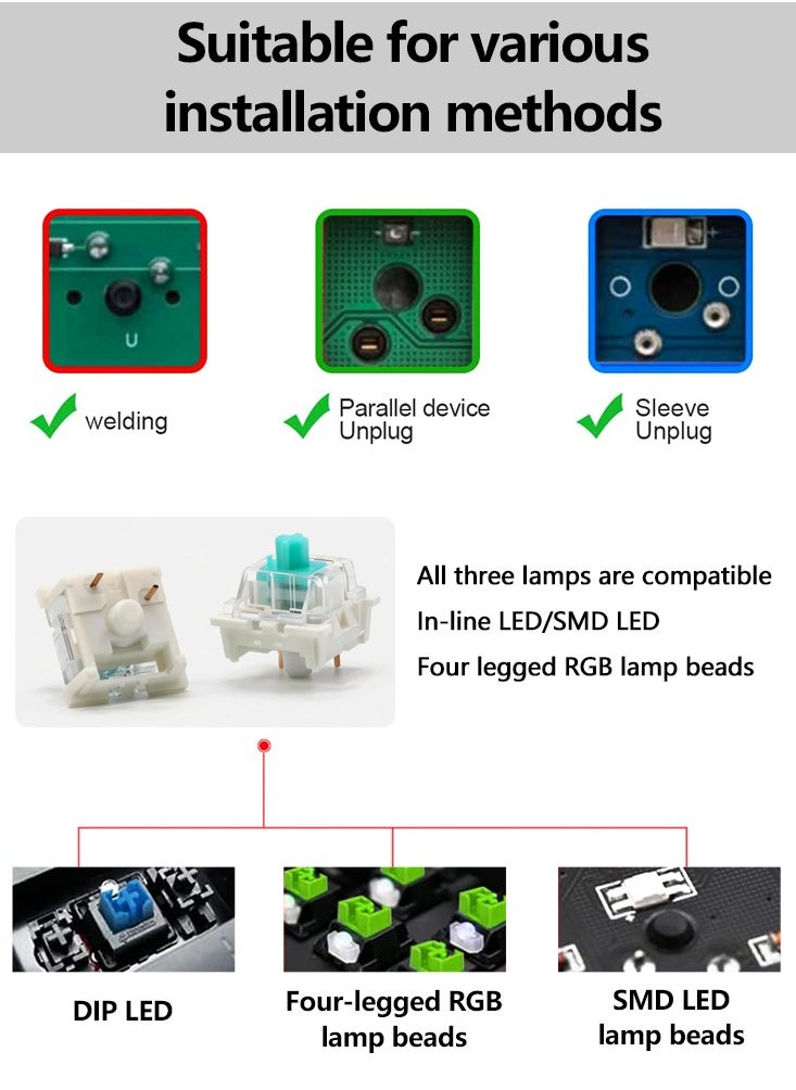 Outemu Keyboards Switch Mechanical Green Gaming Switch for Keyboard 3Pin Clicky Switches 110Pcs