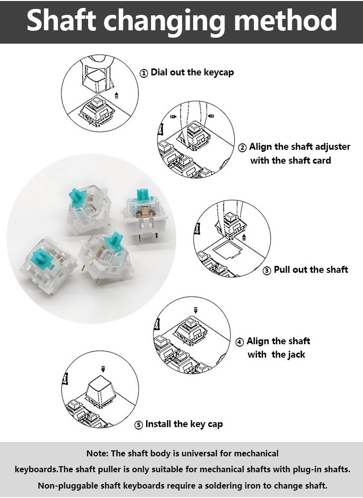 Outemu Keyboards Switch Mechanical Green Gaming Switch for Keyboard 3Pin Clicky Switches 110Pcs