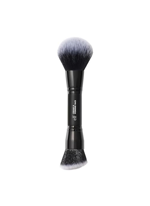 elf DualEnded Cream  Powder Brush TwoinOne Makeup Brush For Creating A Gorgeous Airbrushedlooking Complexion Vegan  Crueltyfree