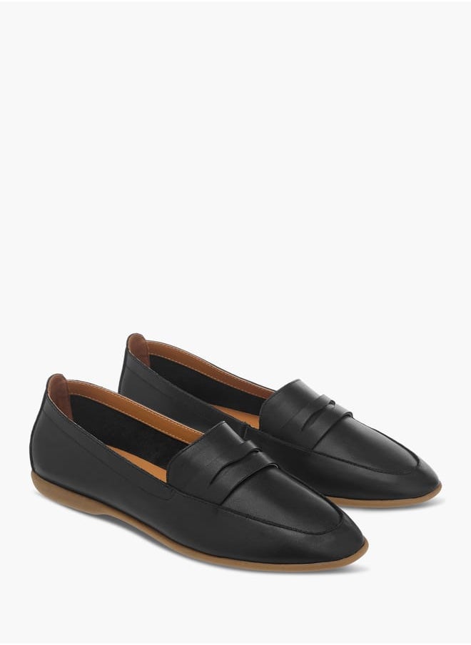 Womens Leather Ballerina Flats