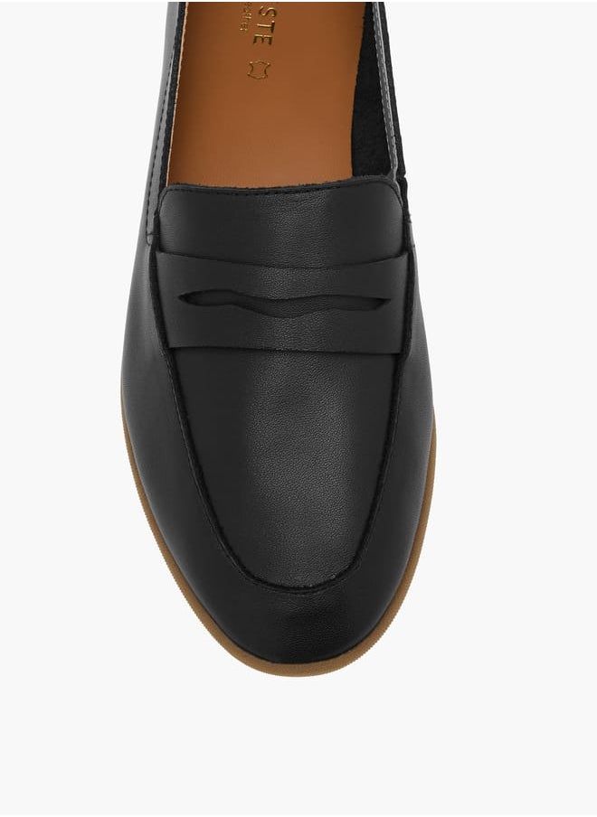 Womens Leather Ballerina Flats