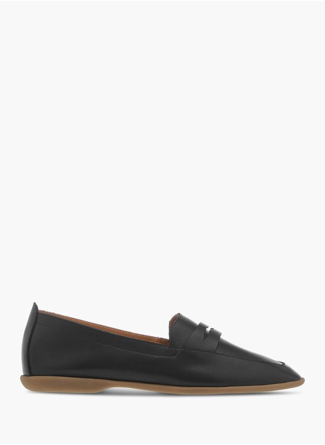 Womens Leather Ballerina Flats