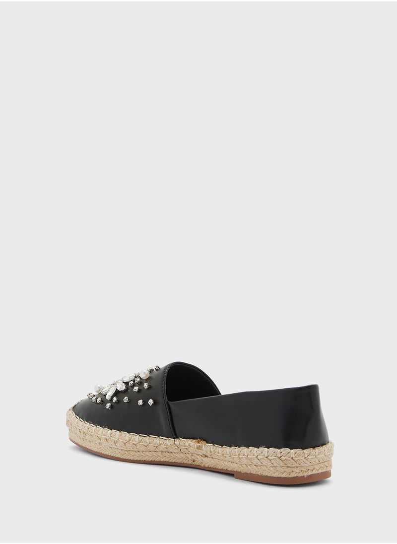 Floral Diamante Espadrille