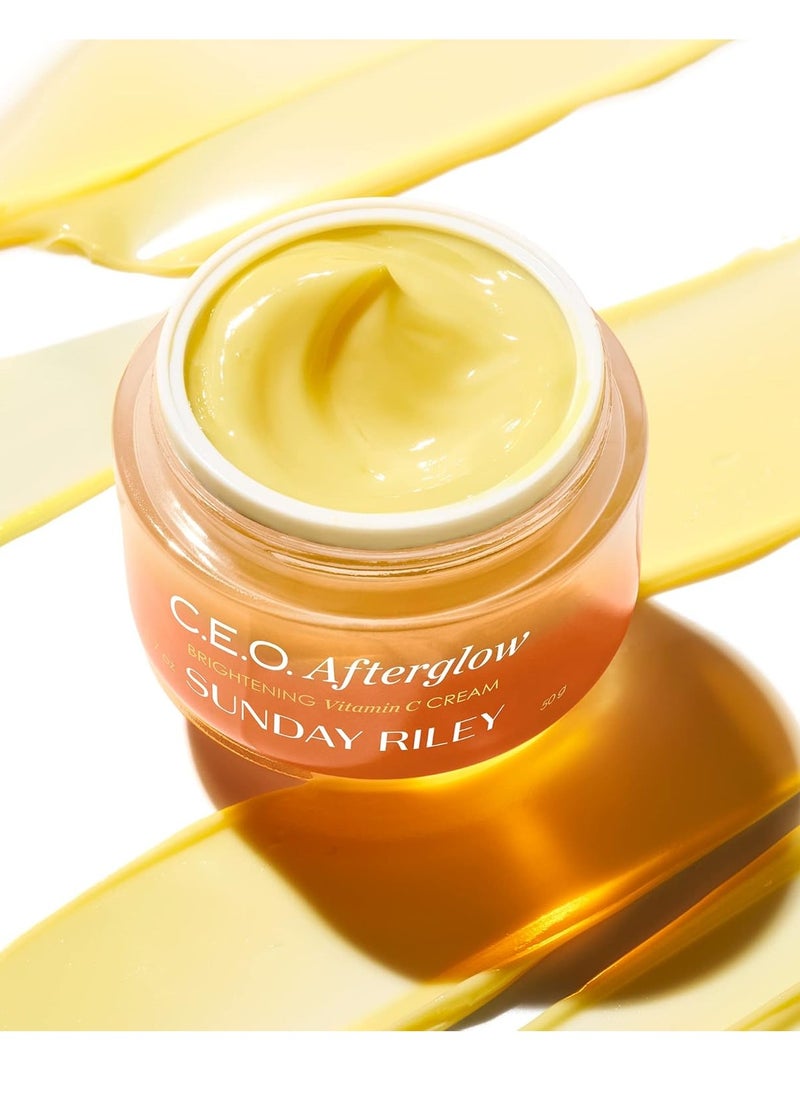 Sunday Riley C.E.O. Afterglow Brightening Vitamin C Cream Face Moisturizer