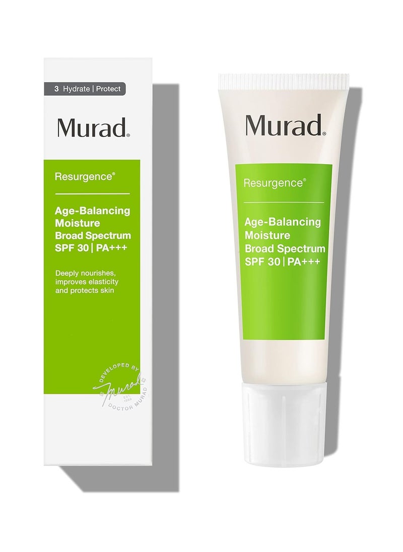 Murad Age-Balancing Moisture Broad Spectrum SPF 30 - Resurgence Moisturizer SPF - Protects and Improves Elasticity, 1.7 oz