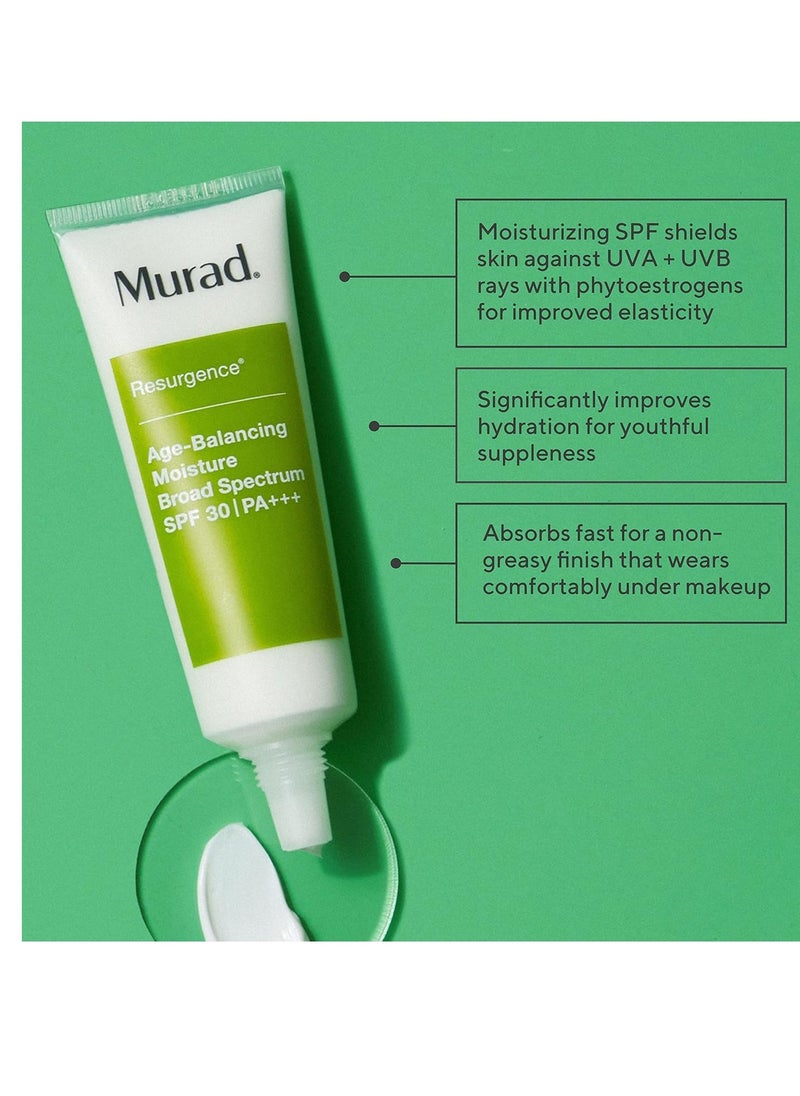 Murad Age-Balancing Moisture Broad Spectrum SPF 30 - Resurgence Moisturizer SPF - Protects and Improves Elasticity, 1.7 oz