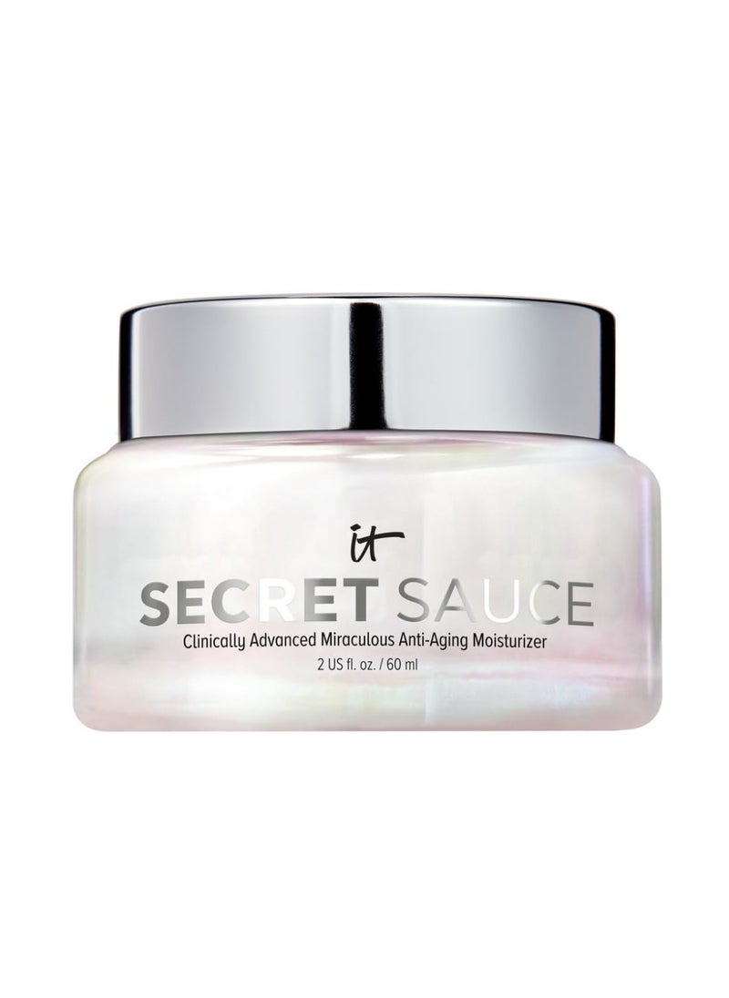 IT Cosmetics Secret Sauce Anti-Aging Face Moisturizer - Hydrating & Plumping Moisturizer Face Cream For Fine Lines, Wrinkles & Dark Spots - Vegan - Day or Night Facial Moisturizer - 2 fl. Oz