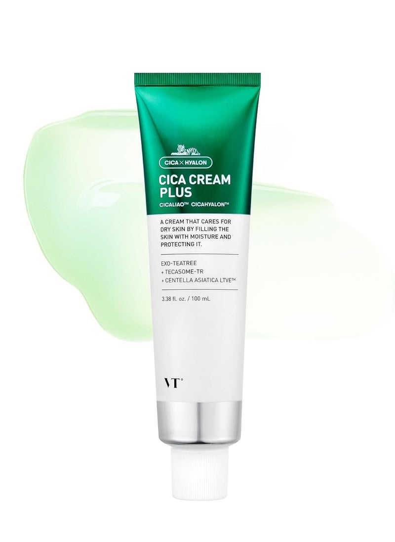 VT COSMETICS Cica Cream Plus, Hydrating & Calming Face Moisturizer with Centella Asiatica, Lightweight Soothing Cream for Acne, Oily, Dry and Sensitive Skin, Korean Skincare for acne prone skin