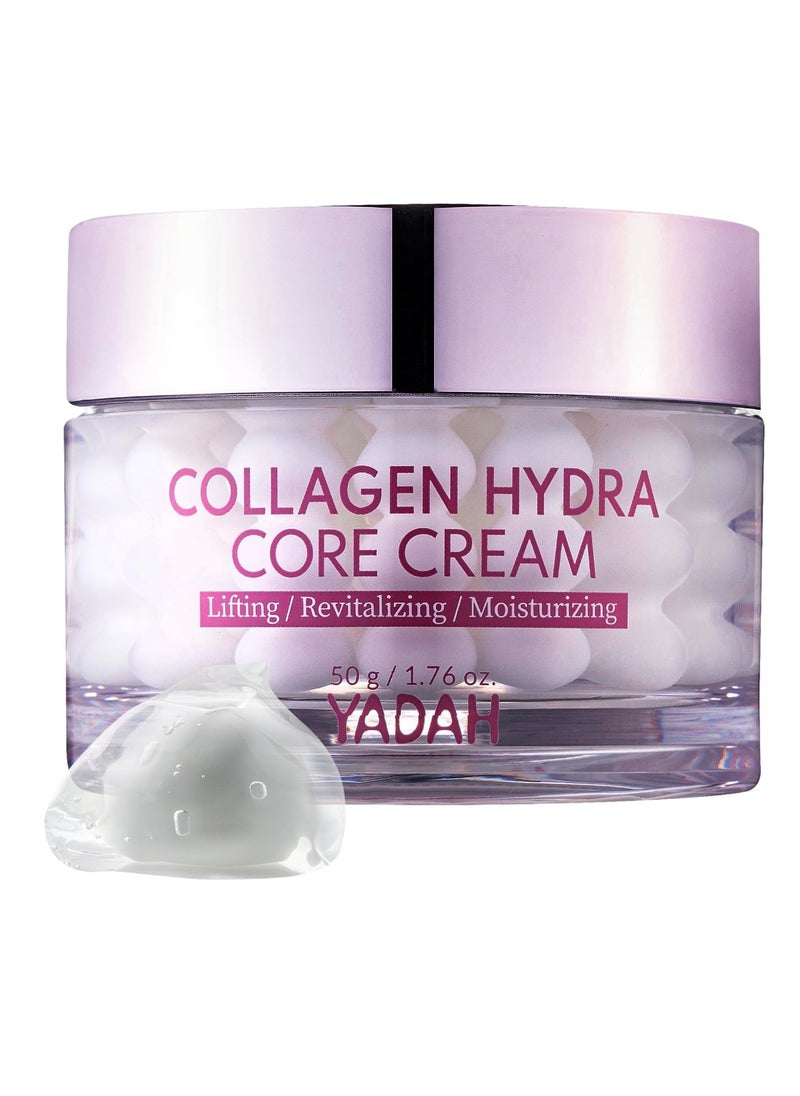 YADAH Collagen Hydra Core Cream (50g) - Hydration, wrinkle care, Firming care. Low Molecular collagen, Hyaluronic acid.