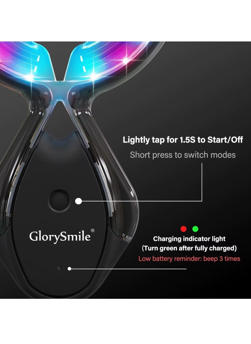 Powerful Teeth Whitening Kit LED Light Teeth Whitening Pen Blue Rechargeable LED Light Effective for Sensitive Teeth Comfortable and Accelerated Teeth Whitening 7Shades Whiter Teeth Whitening Device Kit